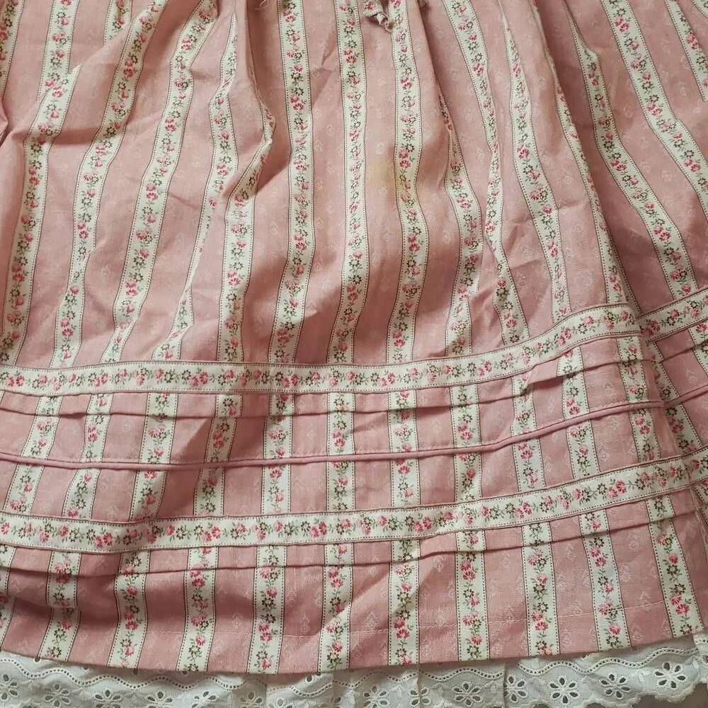 Vintage Enzian Trachter Floral‎ Pink Skirt  Made in Germany